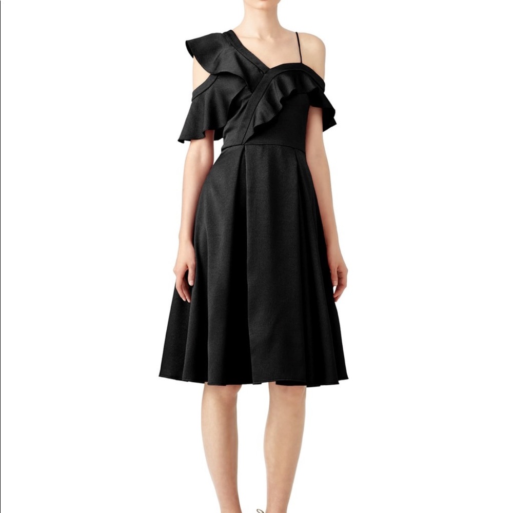 Slate & Willow asymmetrical black dress NYE
